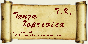 Tanja Koprivica vizit kartica